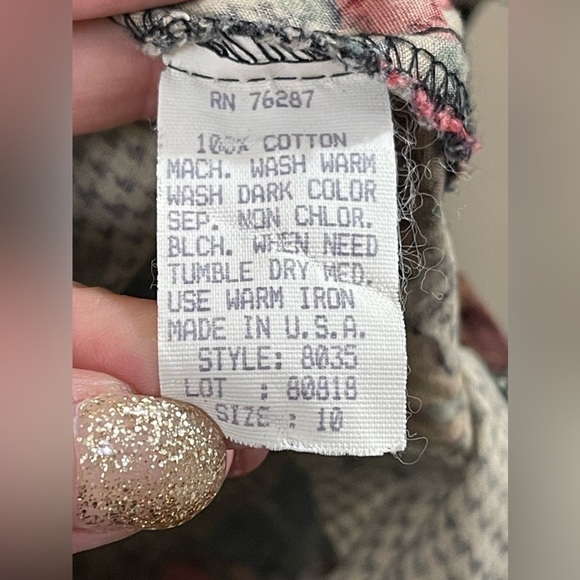 Vintage Fenwick Houndstooth Horse & Polo Players Women’s Button Down Size 10 - Picture 7 of 7